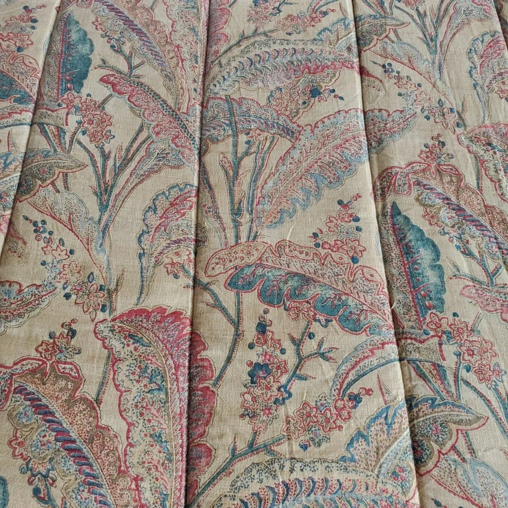 Ralph Lauren Coco Palm Leaf King sz Comforter & 3 Euro Shams *no pillows* Cotton
